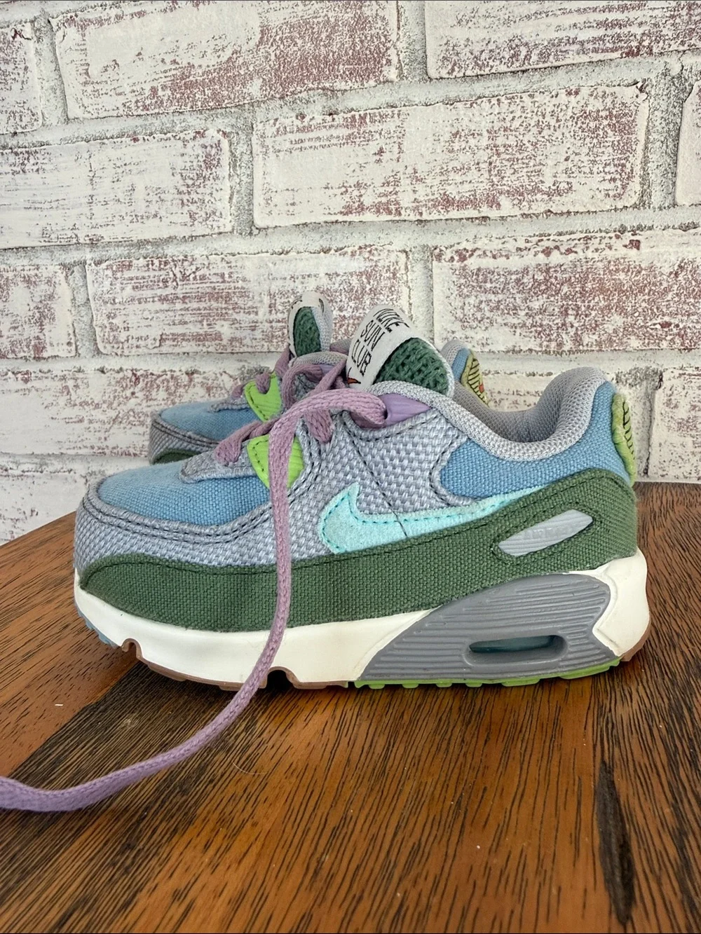 Nike Kids Sun Club Lavender, Green & Blue Casual Sneakers